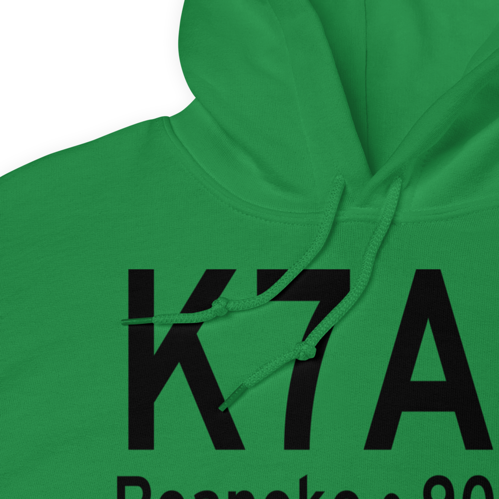 Roanoke Municipal Airport (K7A5) ICAO Hoodie Sweatshirt 