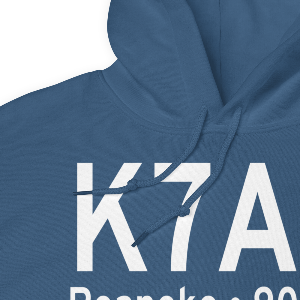 Roanoke Municipal Airport (K7A5) ICAO Hoodie Sweatshirt 