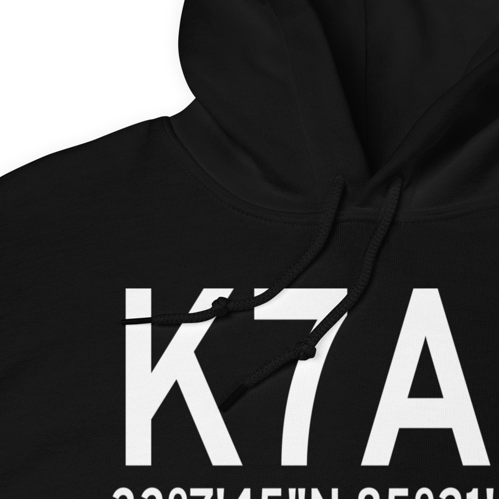 Roanoke Municipal Airport (K7A5) ICAO Hoodie Sweatshirt 