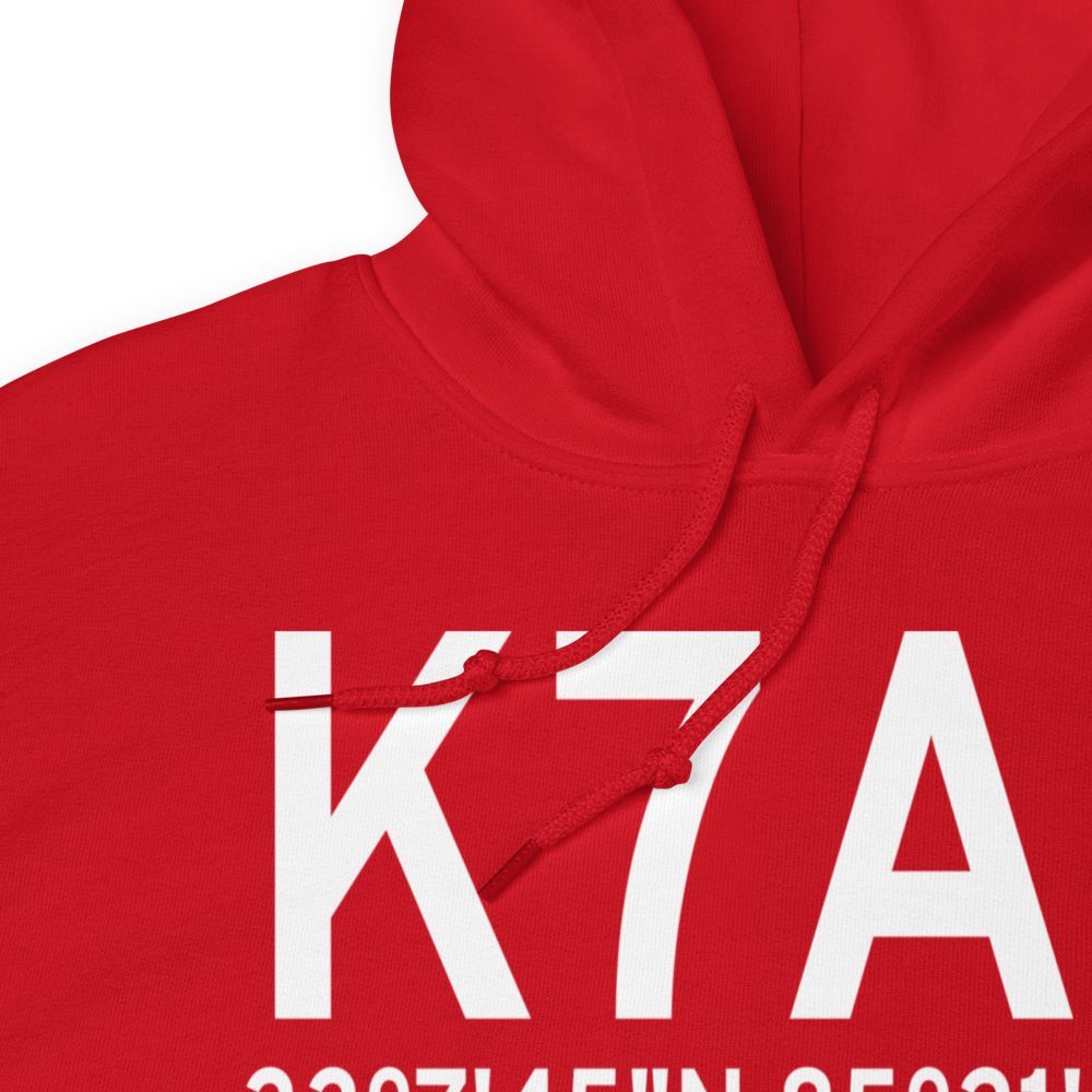 Roanoke Municipal Airport (K7A5) ICAO Hoodie Sweatshirt 