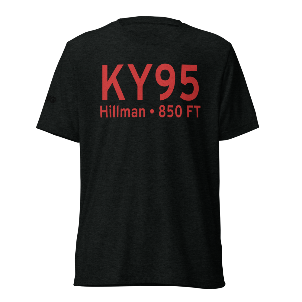 Hillman Airport (KY95) ICAO Tri-blend T-Shirt 