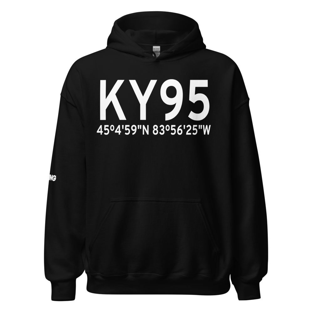 Hillman Airport (KY95) ICAO Hoodie Sweatshirt 