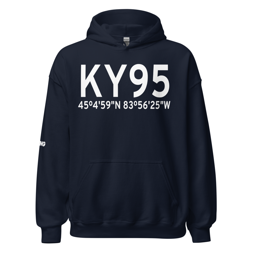Hillman Airport (KY95) ICAO Hoodie Sweatshirt 