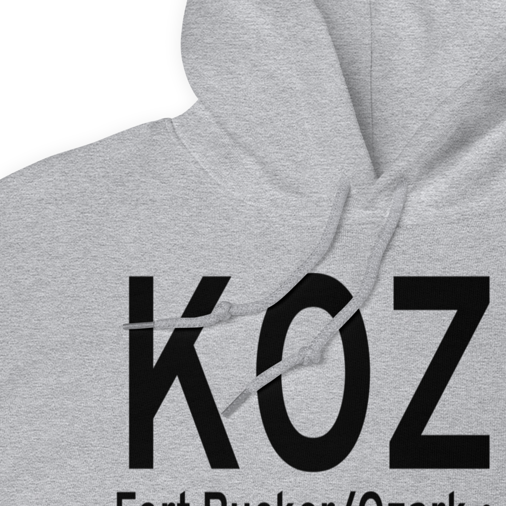 Cairns AAF (Fort Rucker) Air Field (KOZR) ICAO Hoodie Sweatshirt 