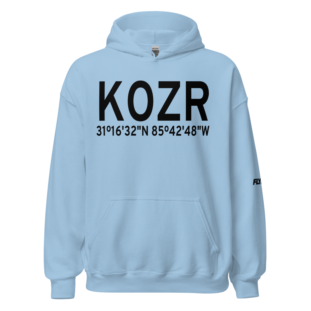 Cairns AAF (Fort Rucker) Air Field (KOZR) ICAO Hoodie Sweatshirt 