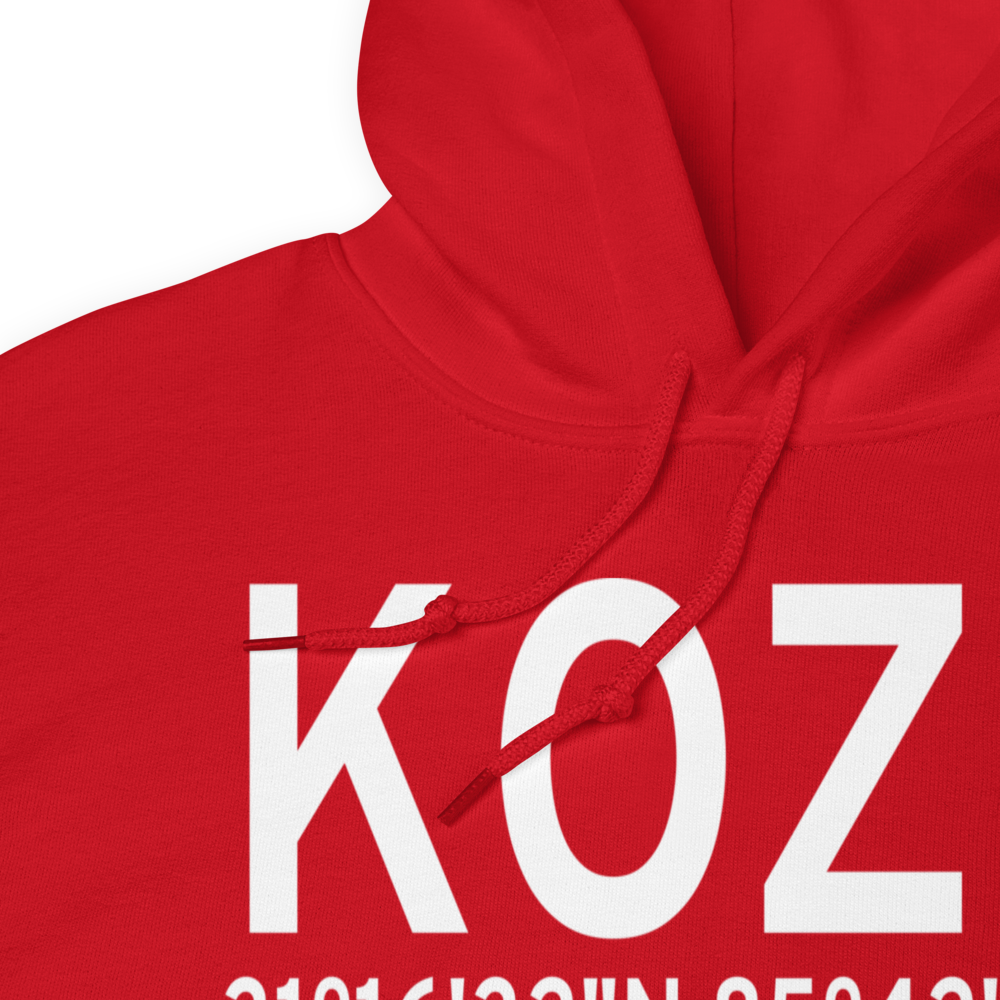 Cairns AAF (Fort Rucker) Air Field (KOZR) ICAO Hoodie Sweatshirt 