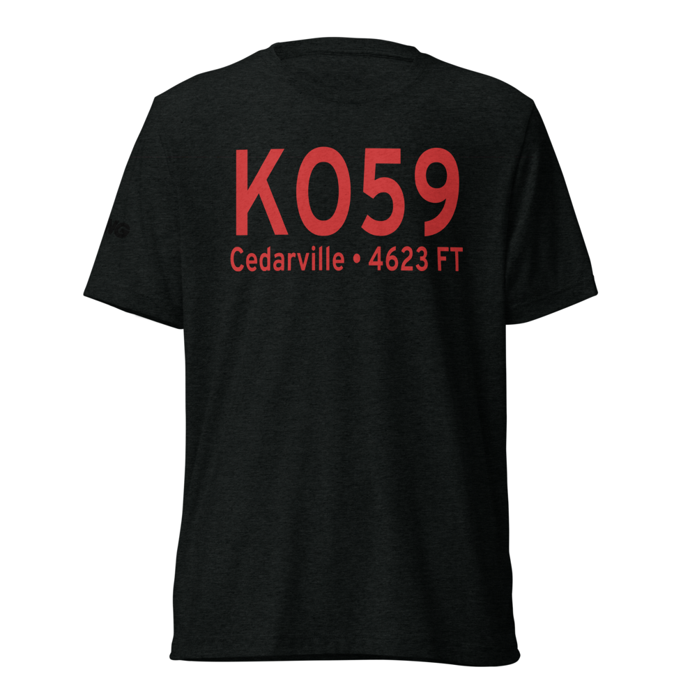 Cedarville Airport (KO59) ICAO Tri-blend T-Shirt 