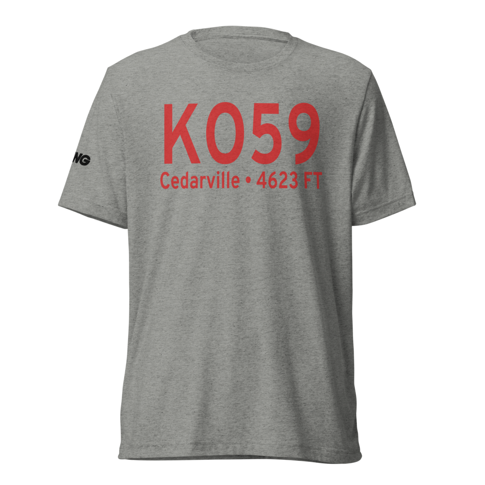 Cedarville Airport (KO59) ICAO Tri-blend T-Shirt 
