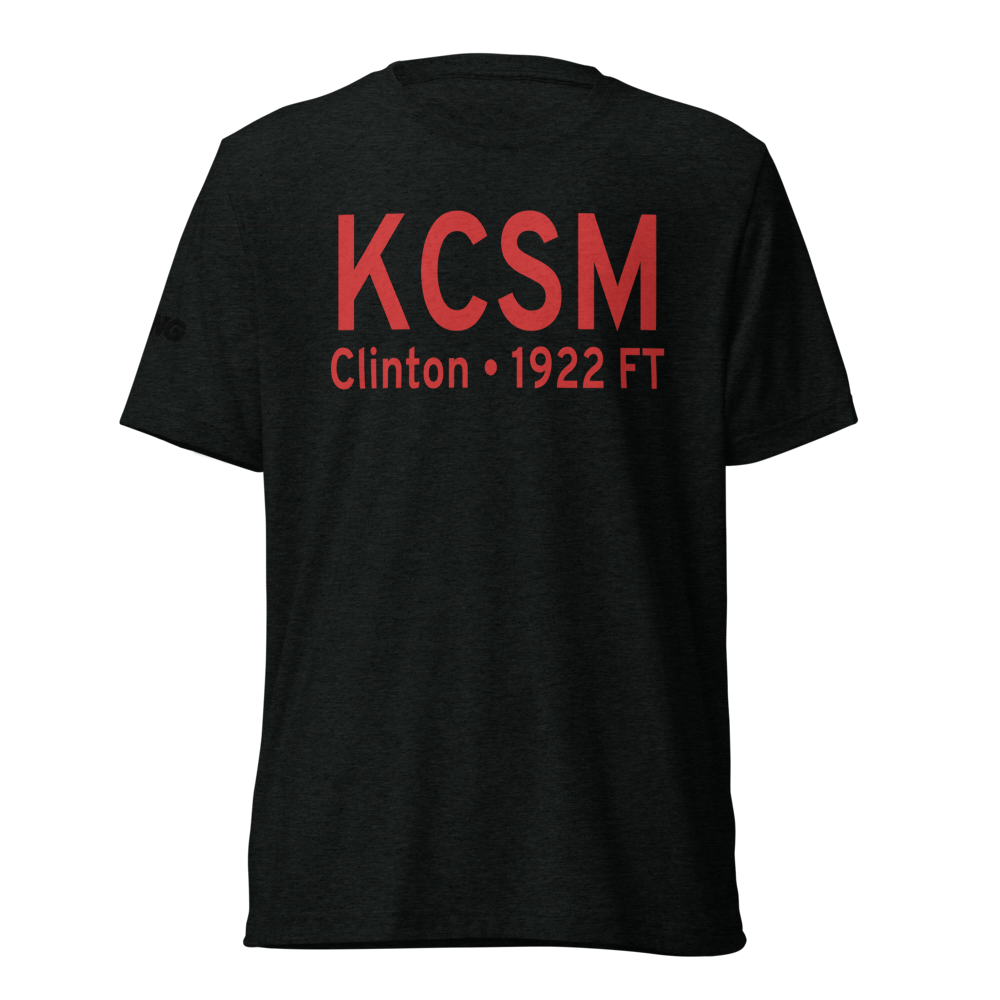 Clinton Sherman Airport (KCSM) ICAO Tri-blend T-Shirt 