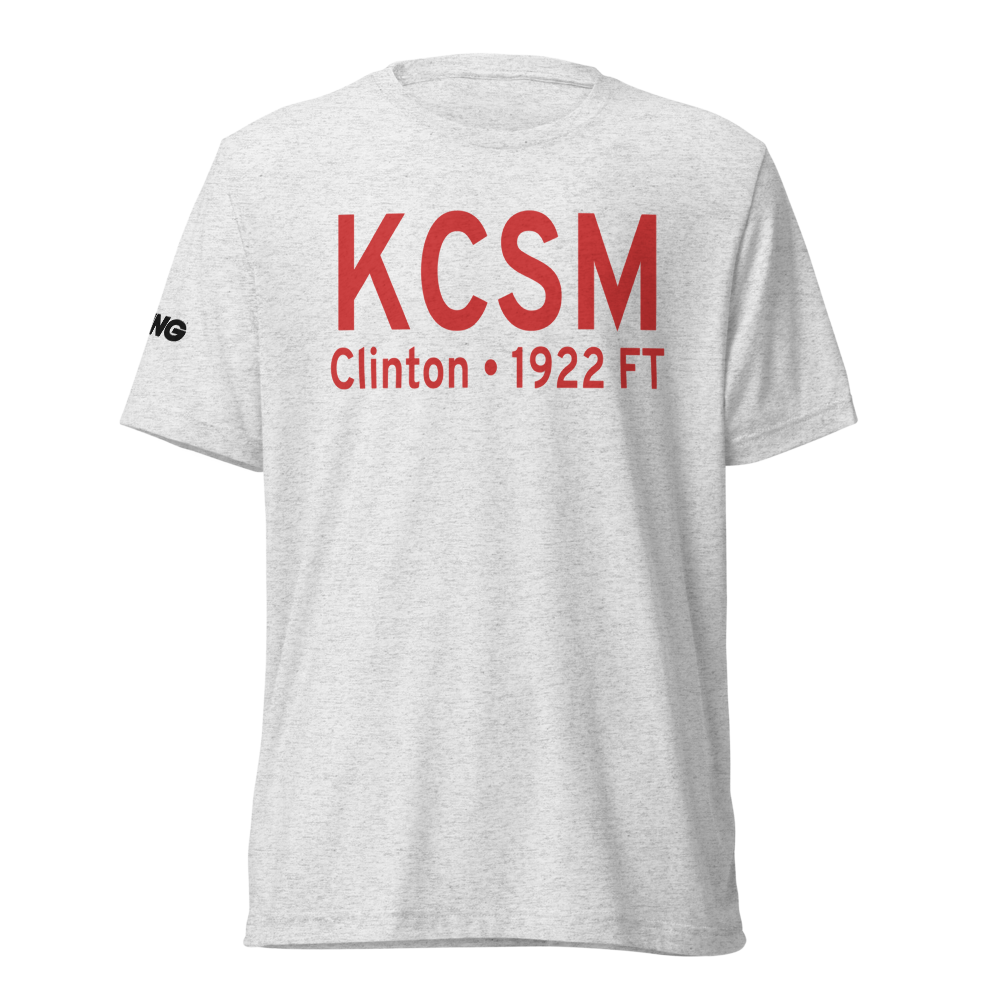 Clinton Sherman Airport (KCSM) ICAO Tri-blend T-Shirt 