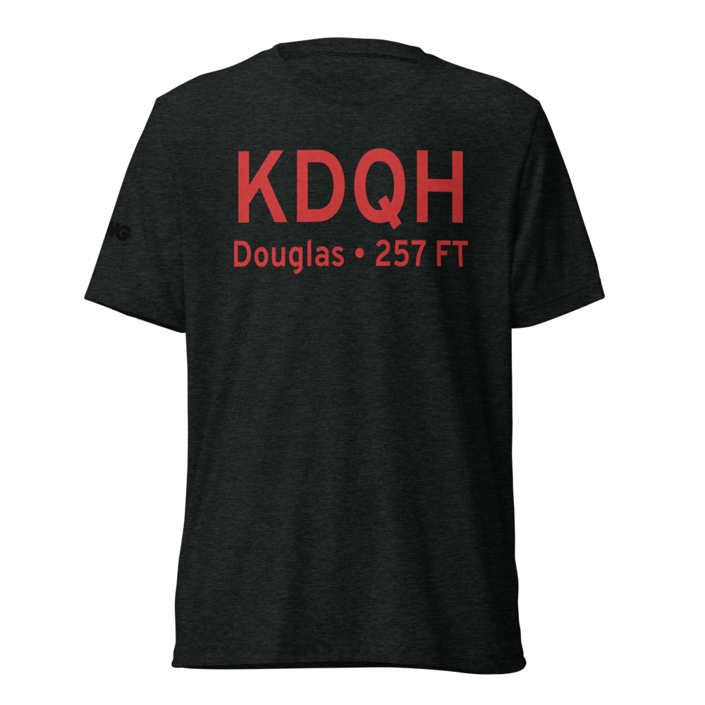 Douglas Municipal Airport (KDQH) ICAO Tri-blend T-Shirt 