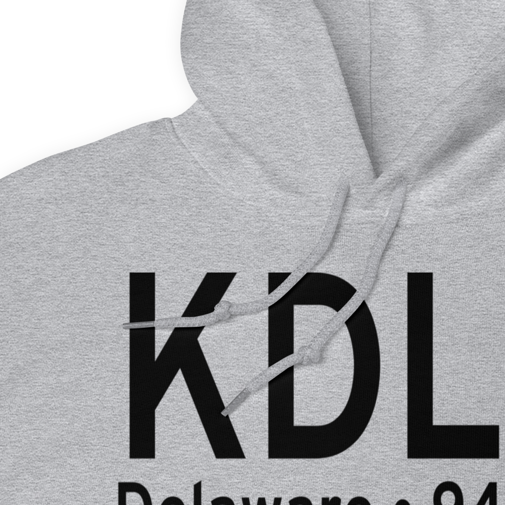 Delaware Municipal Airport (KDLZ) ICAO Hoodie Sweatshirt 
