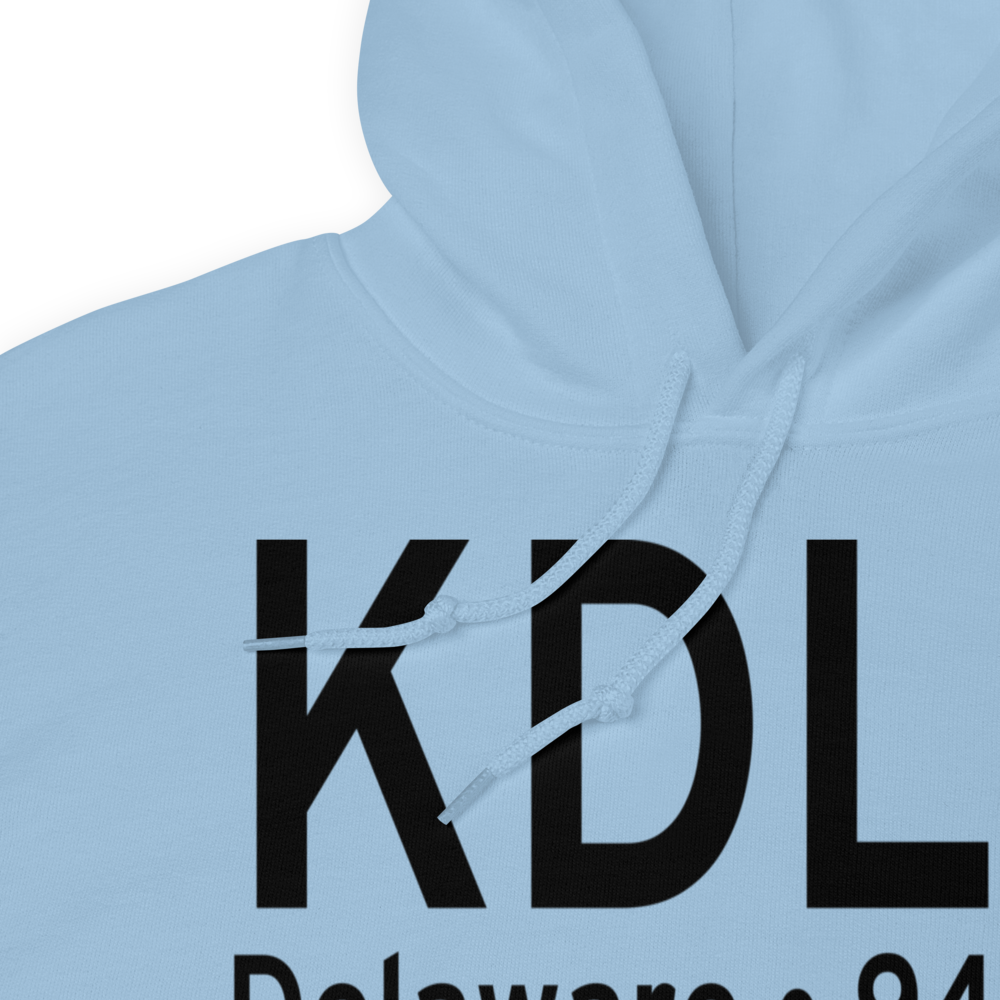Delaware Municipal Airport (KDLZ) ICAO Hoodie Sweatshirt 