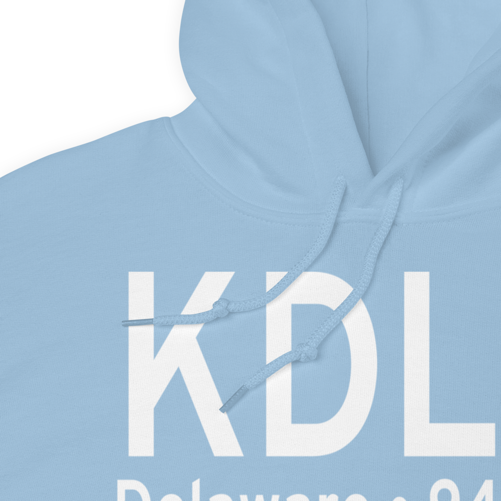 Delaware Municipal Airport (KDLZ) ICAO Hoodie Sweatshirt 