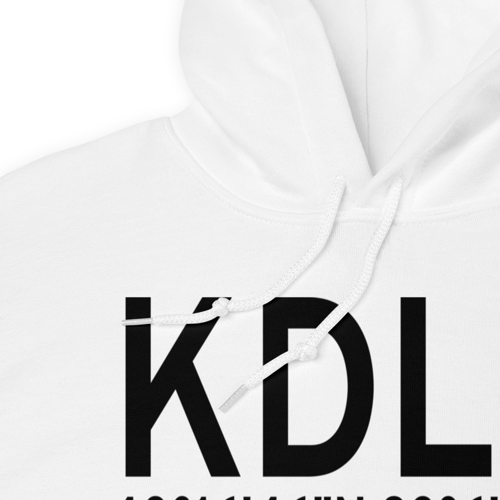 Delaware Municipal Airport (KDLZ) ICAO Hoodie Sweatshirt 