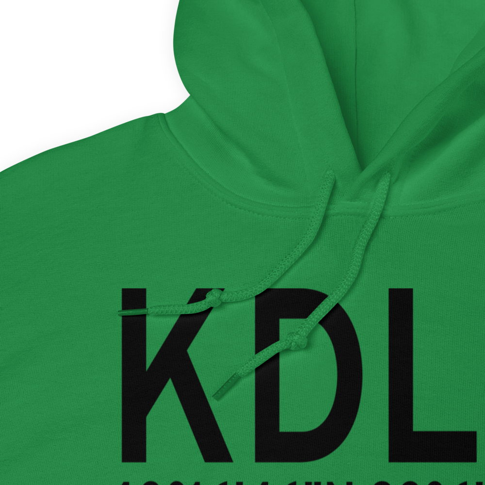 Delaware Municipal Airport (KDLZ) ICAO Hoodie Sweatshirt 