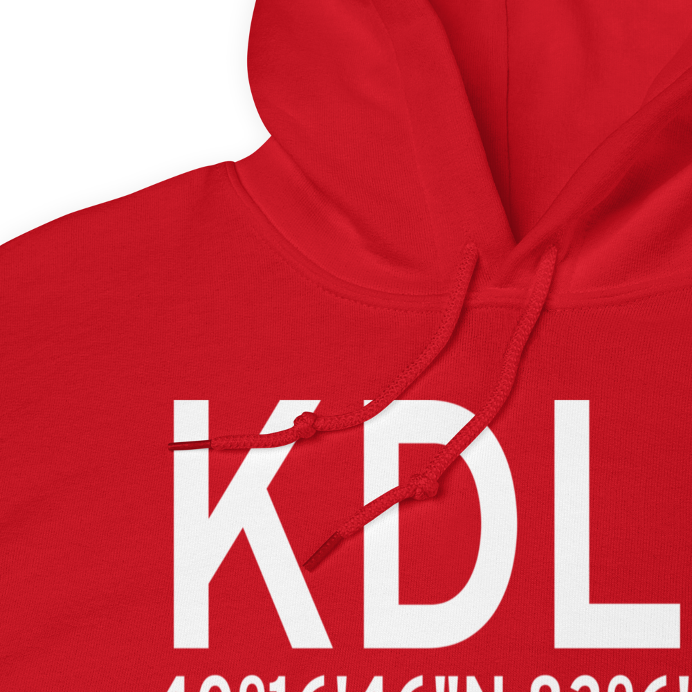 Delaware Municipal Airport (KDLZ) ICAO Hoodie Sweatshirt 
