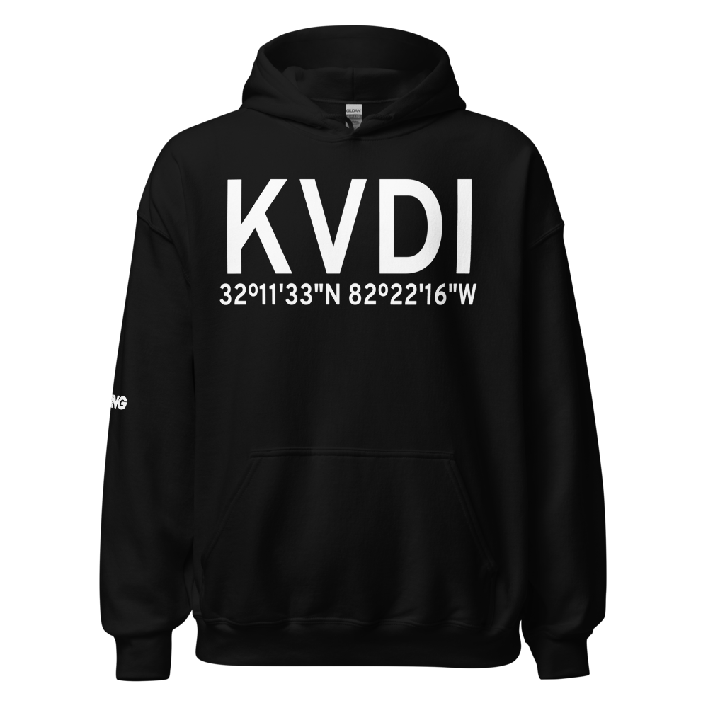 Vidalia Regional Airport (KVDI) ICAO Hoodie Sweatshirt 
