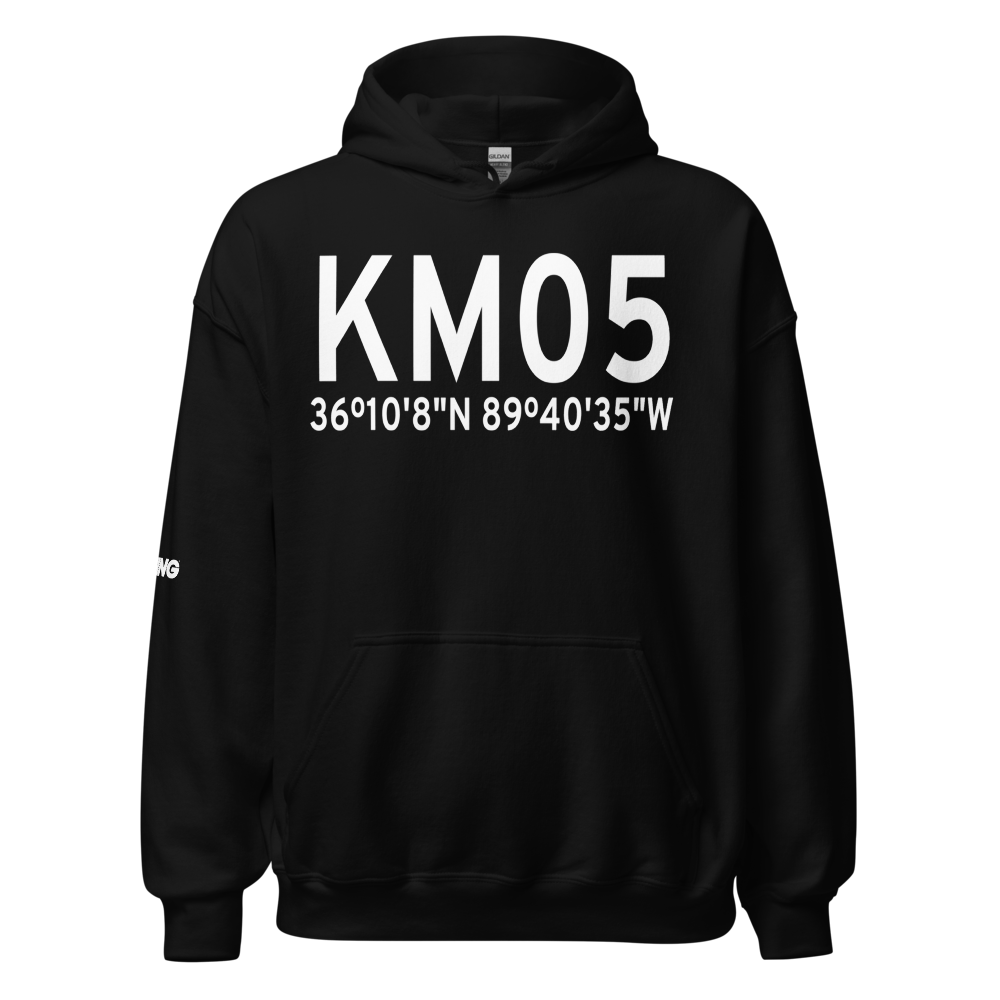 Caruthersville Memorial Airport (KM05) ICAO Hoodie Sweatshirt 