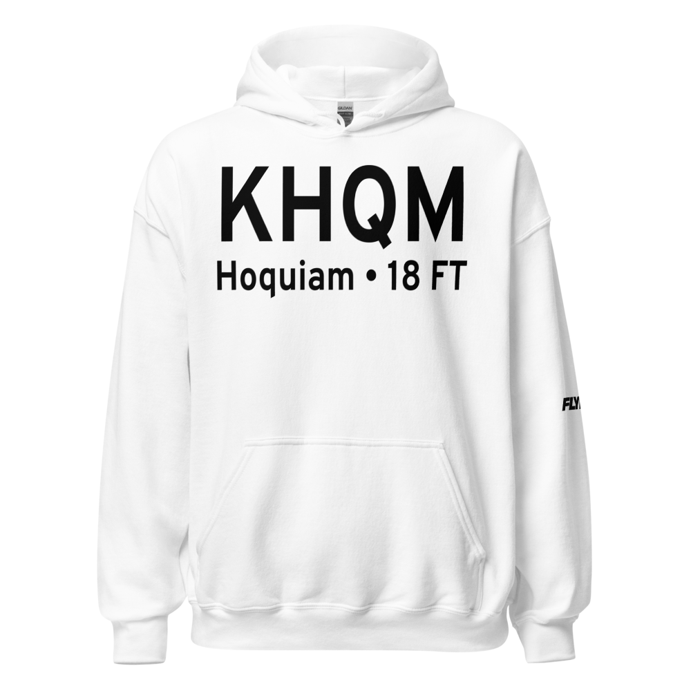 Bowerman Airport (KHQM) ICAO Hoodie Sweatshirt 