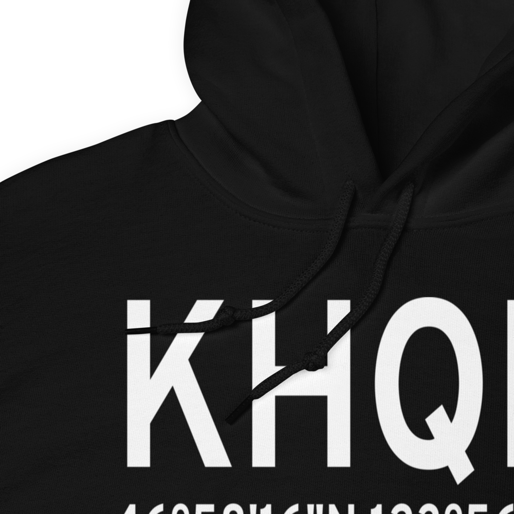 Bowerman Airport (KHQM) ICAO Hoodie Sweatshirt 