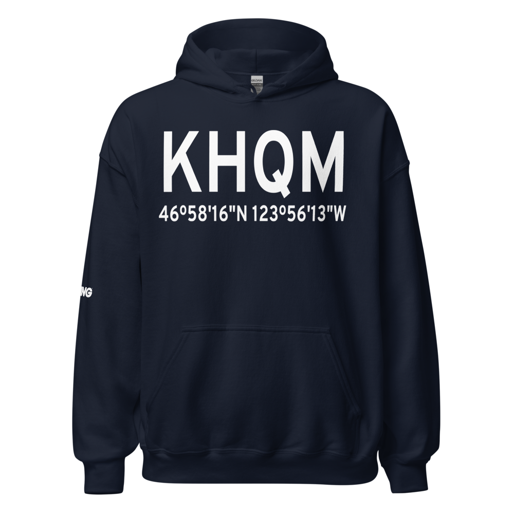 Bowerman Airport (KHQM) ICAO Hoodie Sweatshirt 