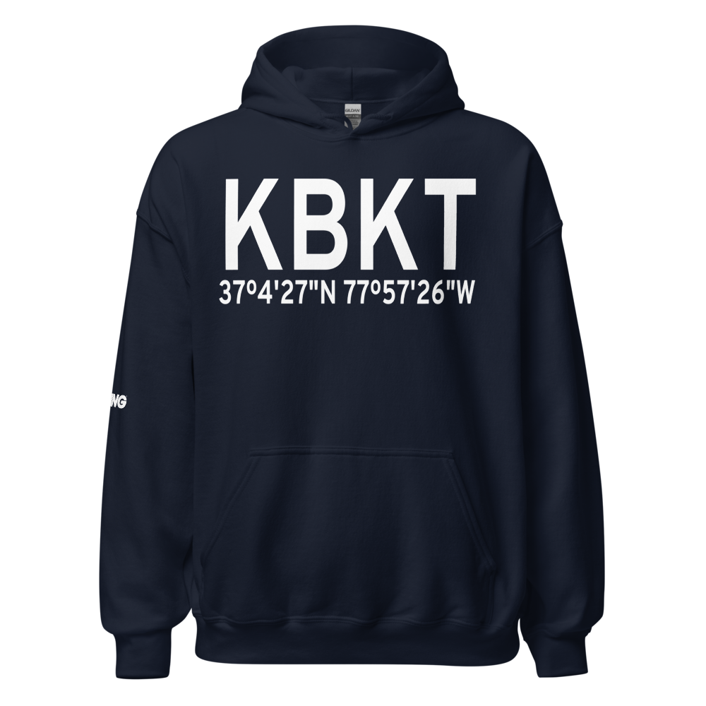 Allen C Perkinson Blackstone Army Air Field (KBKT) ICAO Hoodie Sweatshirt 