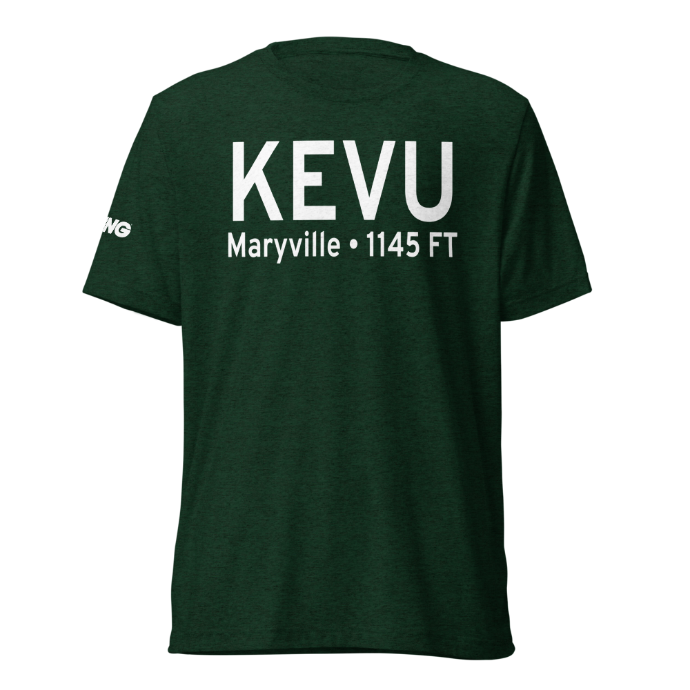 Northwest Missouri Regional Airport (KEVU) ICAO Tri-blend T-Shirt 