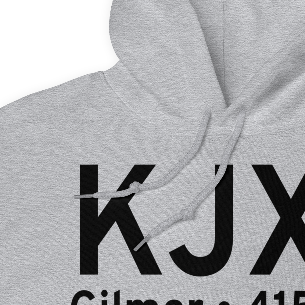 Fox Stephens Field Gilmer Municipal Airport (KJXI) ICAO Hoodie Sweatshirt 