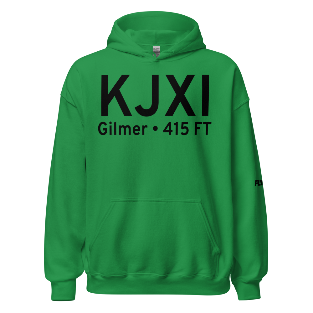Fox Stephens Field Gilmer Municipal Airport (KJXI) ICAO Hoodie Sweatshirt 