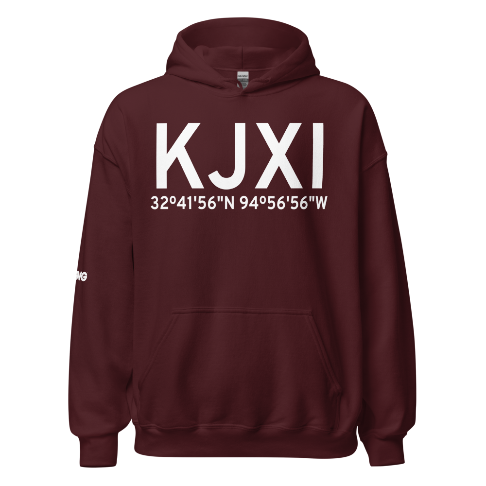 Fox Stephens Field Gilmer Municipal Airport (KJXI) ICAO Hoodie Sweatshirt 