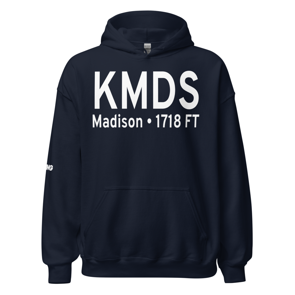 Madison Municipal Airport (KMDS) ICAO Hoodie Sweatshirt 