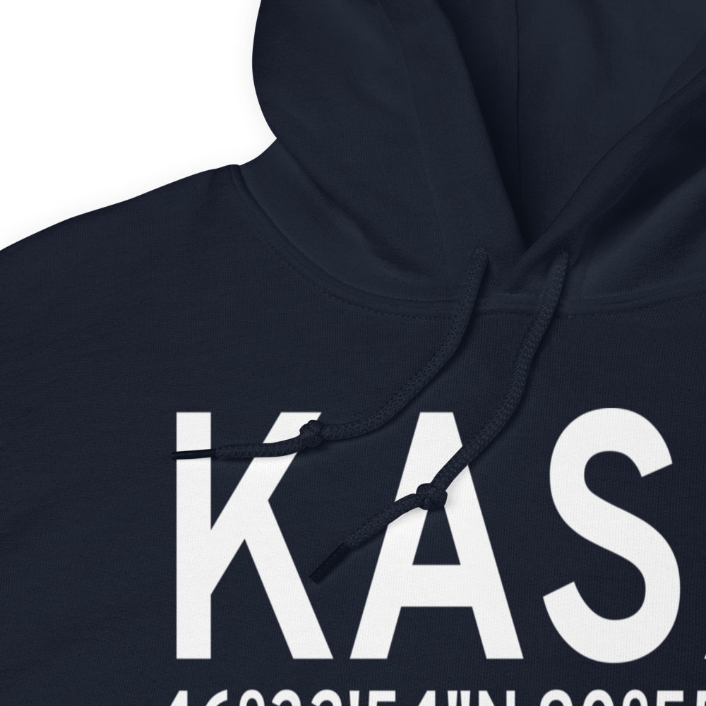 John F Kennedy Memorial Airport (KASX) ICAO Hoodie Sweatshirt 