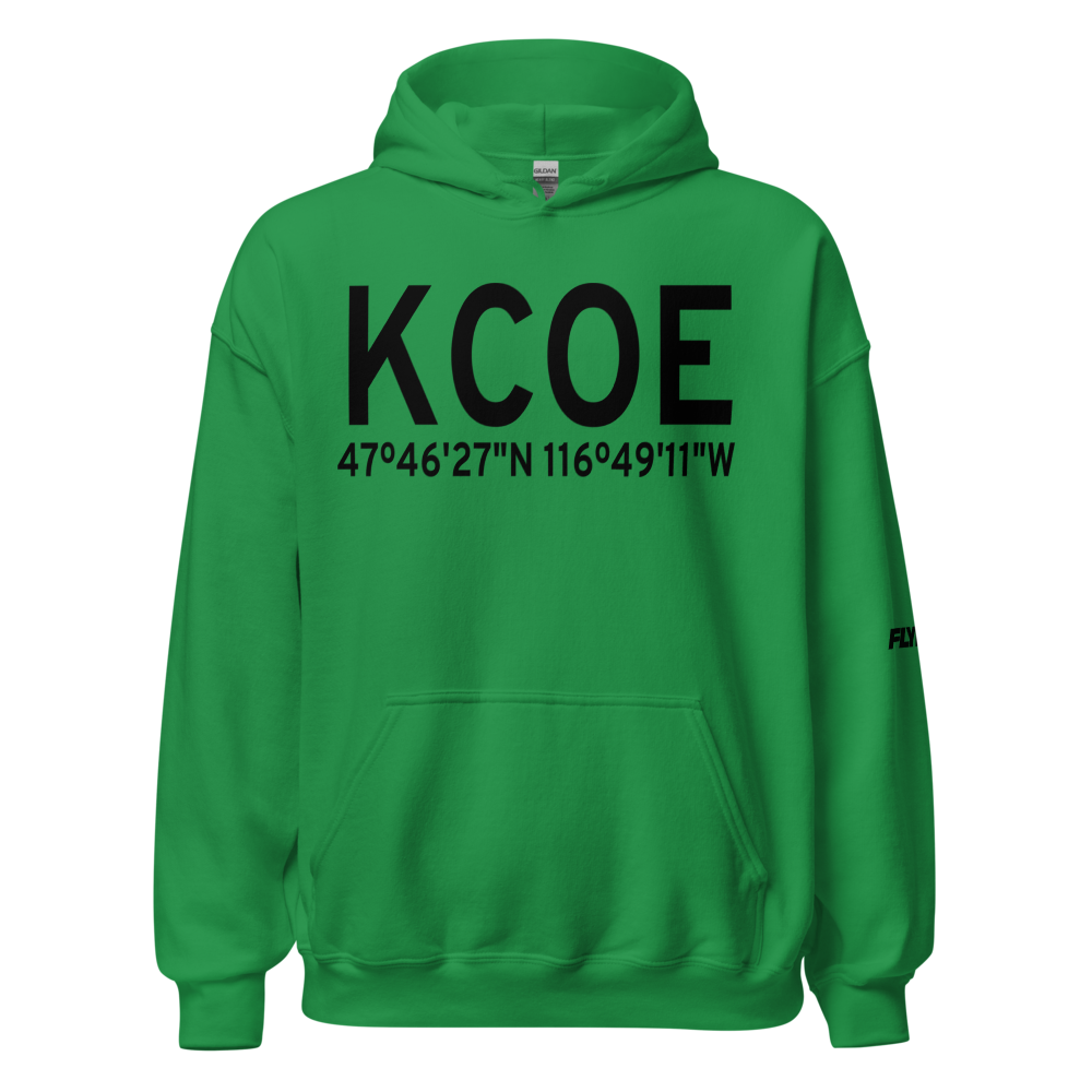 Coeur D'Alene - Pappy Boyington Field (KCOE) ICAO Hoodie Sweatshirt 
