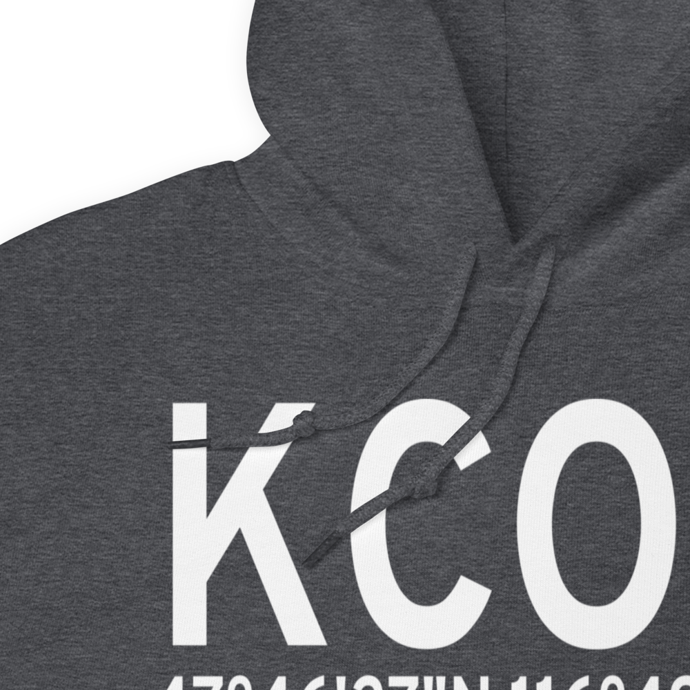 Coeur D'Alene - Pappy Boyington Field (KCOE) ICAO Hoodie Sweatshirt 