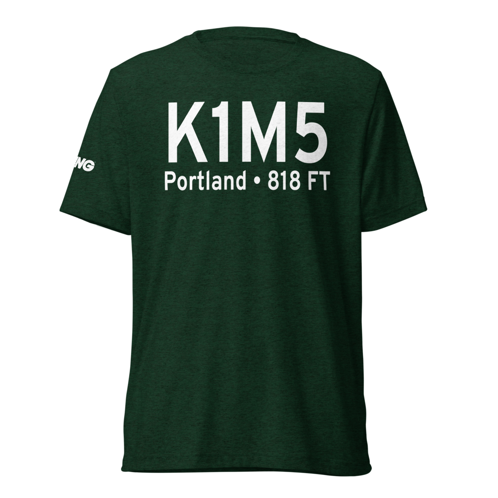 Portland Municipal Airport (K1M5) ICAO Tri-blend T-Shirt 