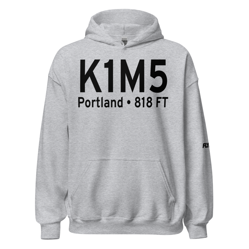 Portland Municipal Airport (K1M5) ICAO Hoodie Sweatshirt 