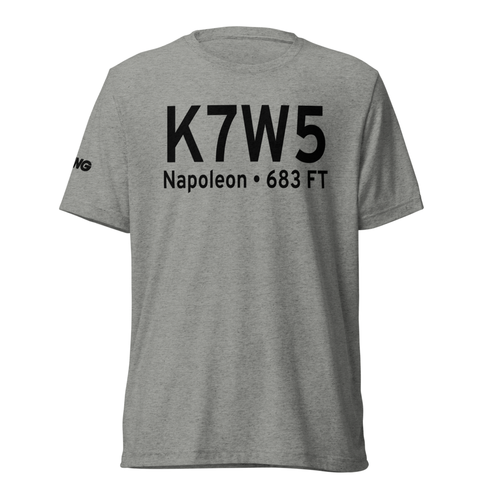 Henry County Airport (K7W5) ICAO Tri-blend T-Shirt 