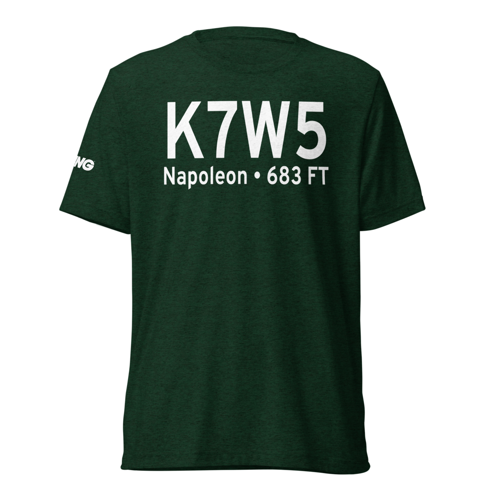 Henry County Airport (K7W5) ICAO Tri-blend T-Shirt 