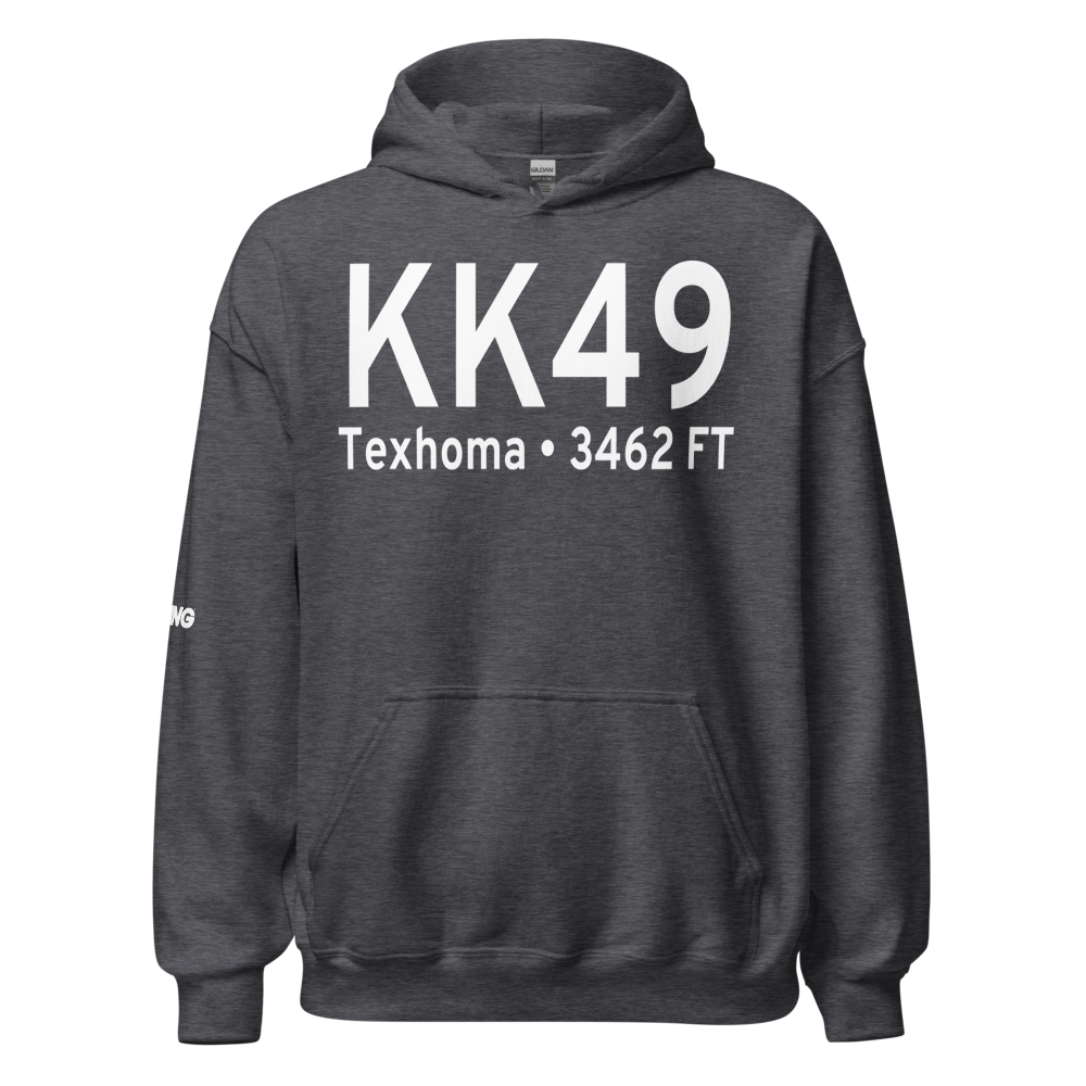Texhoma Municipal Airport (KK49) ICAO Hoodie Sweatshirt 