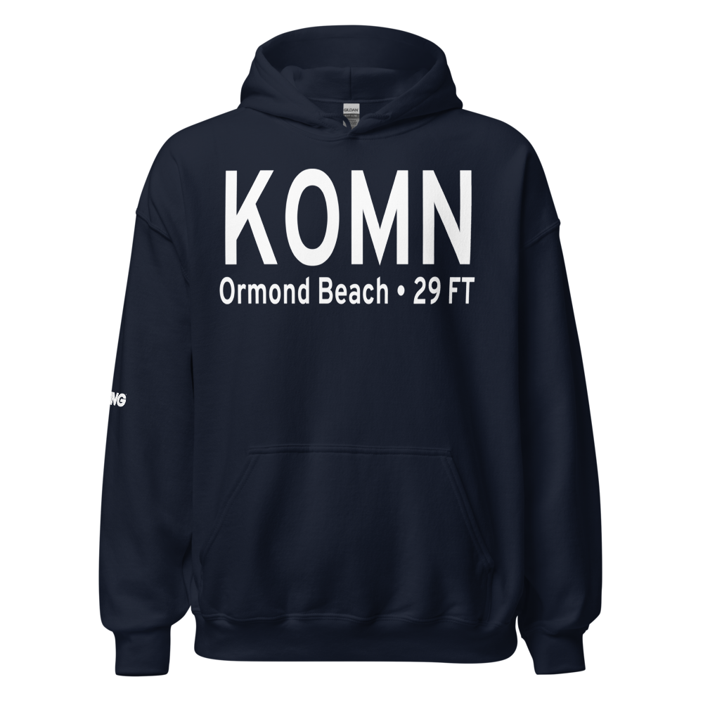 Ormond Beach Municipal Airport (KOMN) ICAO Hoodie Sweatshirt 