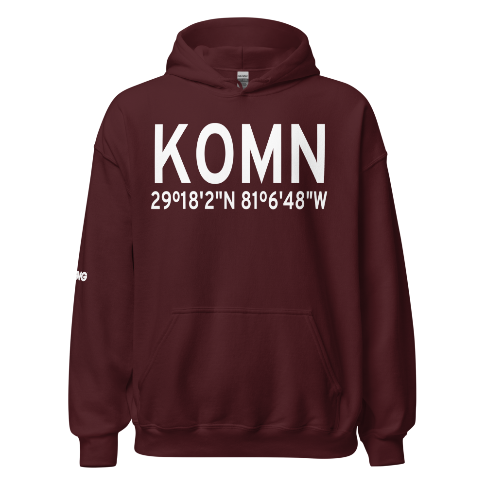Ormond Beach Municipal Airport (KOMN) ICAO Hoodie Sweatshirt 