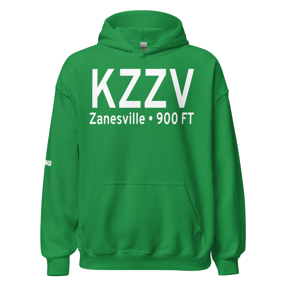 Zanesville Municipal Airport (KZZV) ICAO Hoodie Sweatshirt 