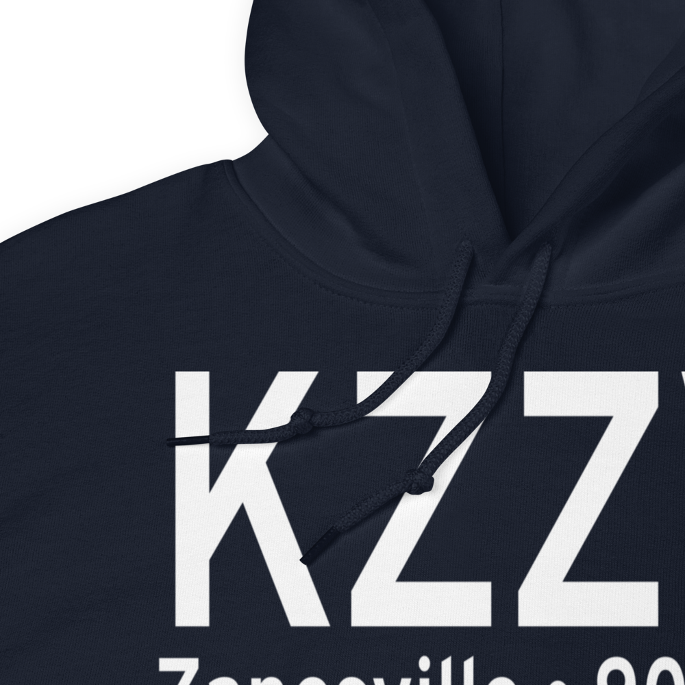 Zanesville Municipal Airport (KZZV) ICAO Hoodie Sweatshirt 