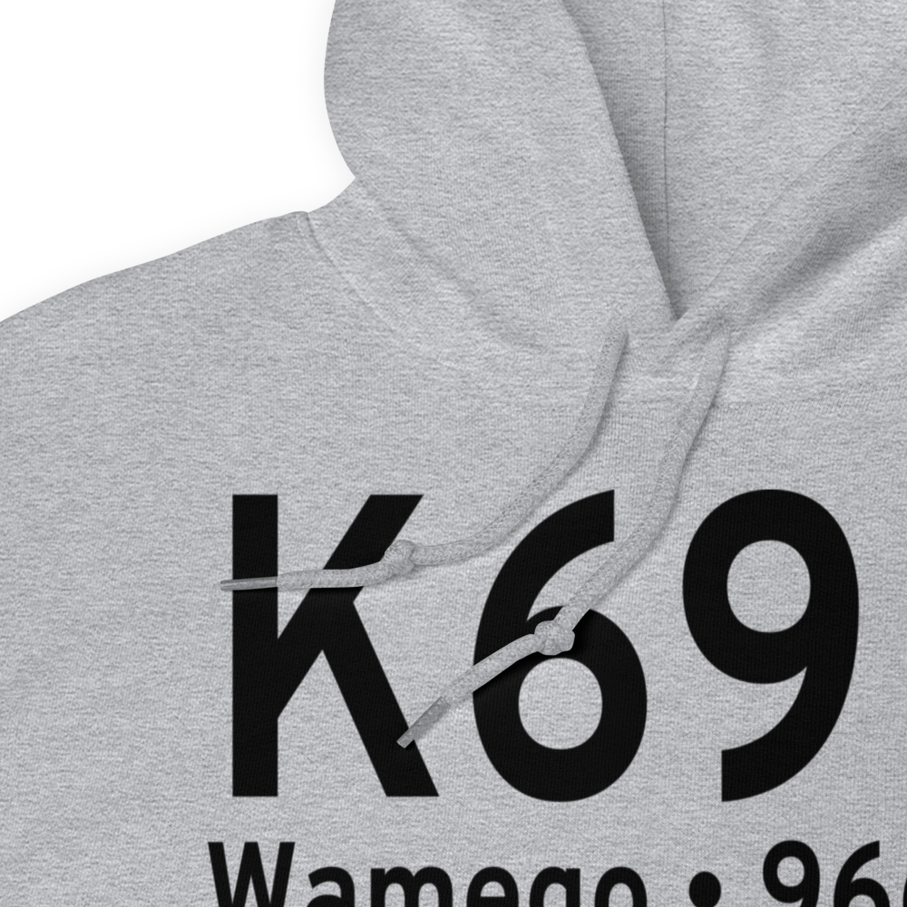 Wamego Municipal Airport (K69K) ICAO Hoodie Sweatshirt 