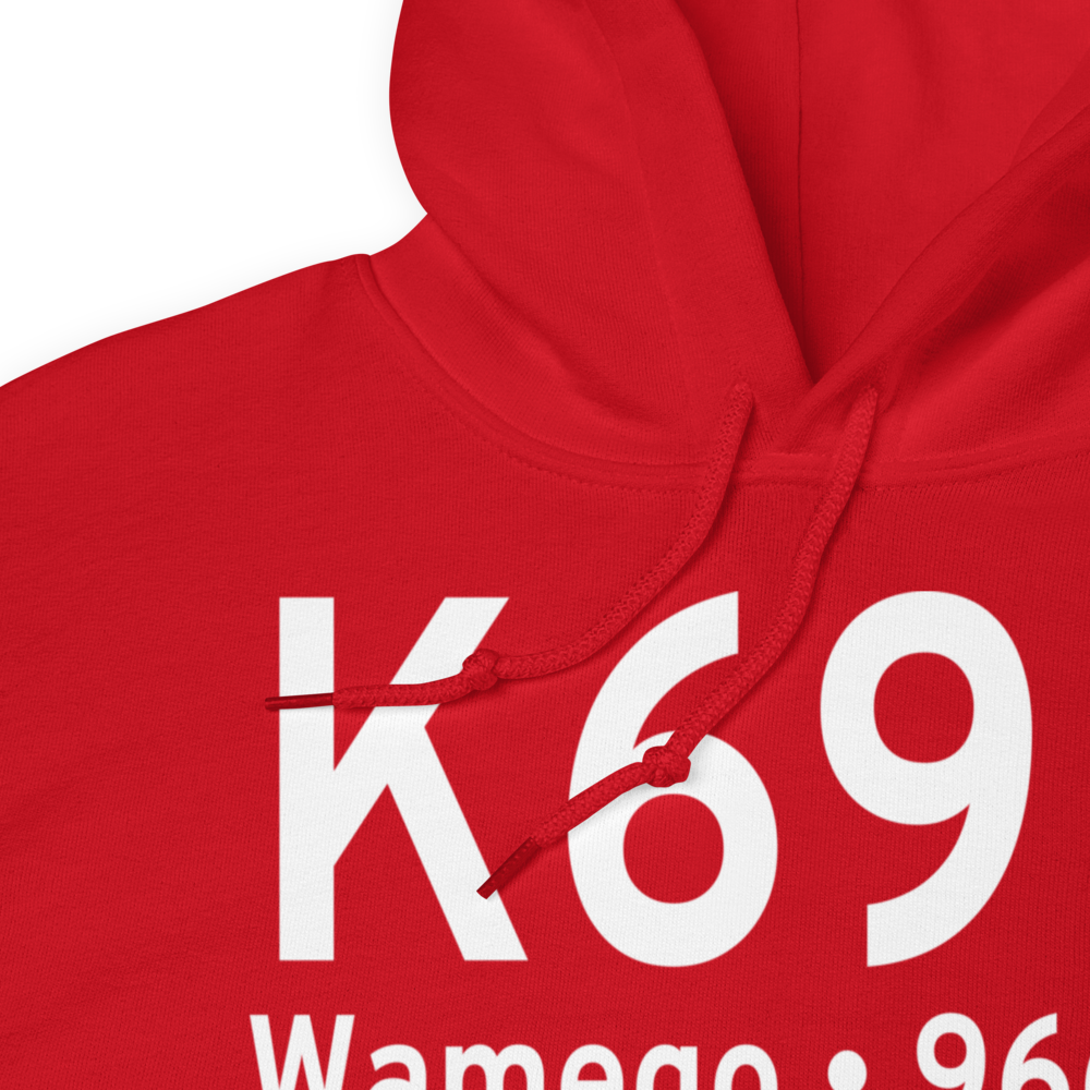 Wamego Municipal Airport (K69K) ICAO Hoodie Sweatshirt 