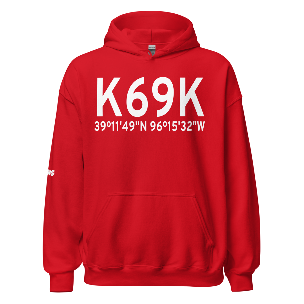 Wamego Municipal Airport (K69K) ICAO Hoodie Sweatshirt 