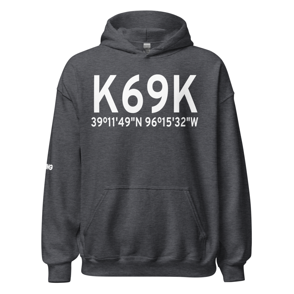 Wamego Municipal Airport (K69K) ICAO Hoodie Sweatshirt 