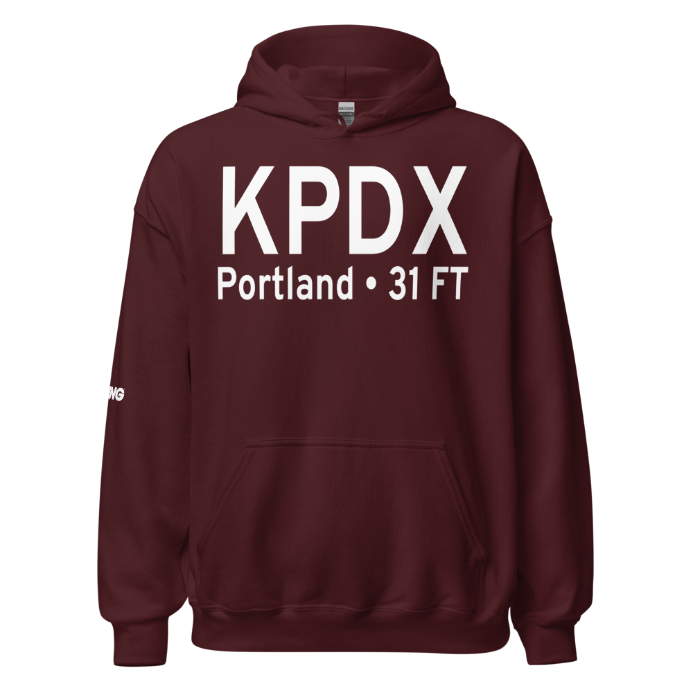 Portland International Airport (KPDX) ICAO Hoodie Sweatshirt 