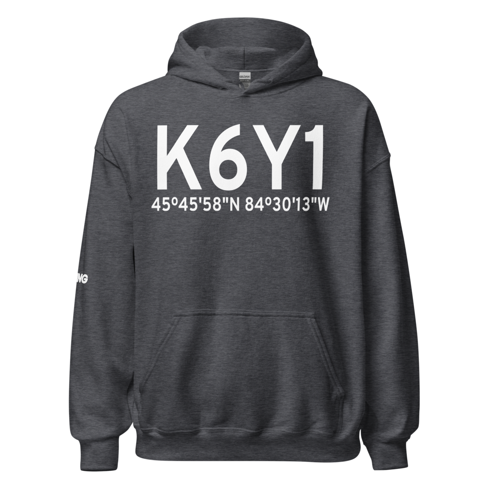 Bois Blanc Airport (K6Y1) ICAO Hoodie Sweatshirt 